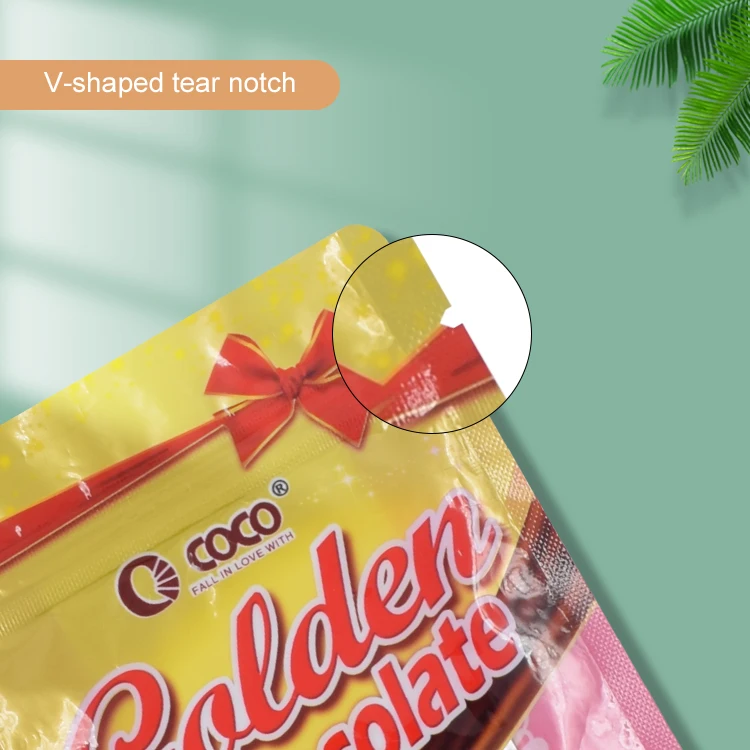 China plastic manufactured eight side-sealed box pouch or flat bottom bag with gusset for chocolate snacks