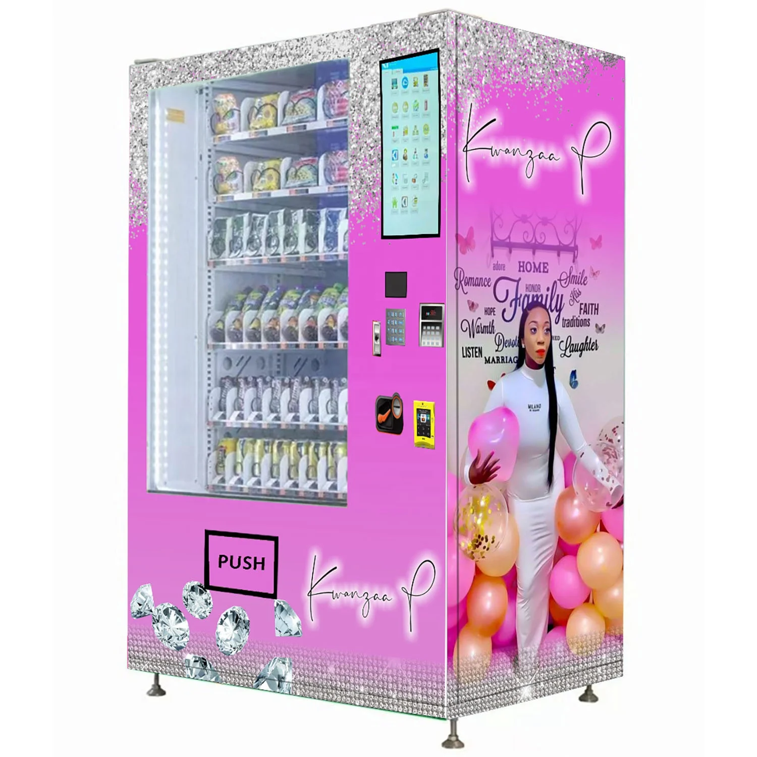 Focusvend 2023 Business self-service small vending machines for lipgloss  sale with touch screen