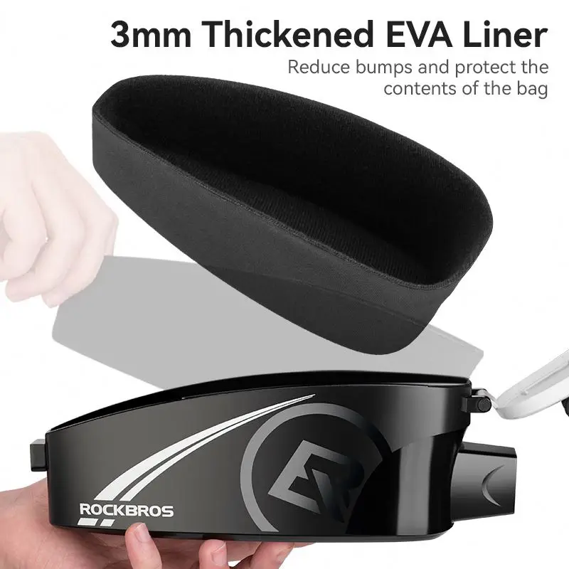 Free Sample  ROCKBROS Bicycle Front Tube Bag With Hook Tool PVC Box Waterproof Phone Holder Bags