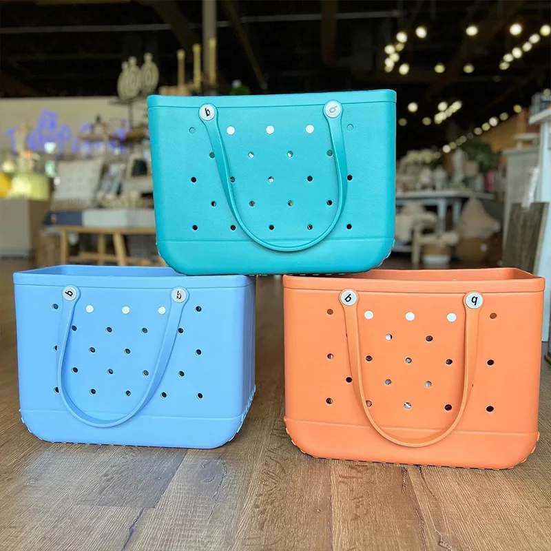 Wholesale portable new design bogg bag xl  hand tote eva big bogg beach bag silicone beach bogg bag bog