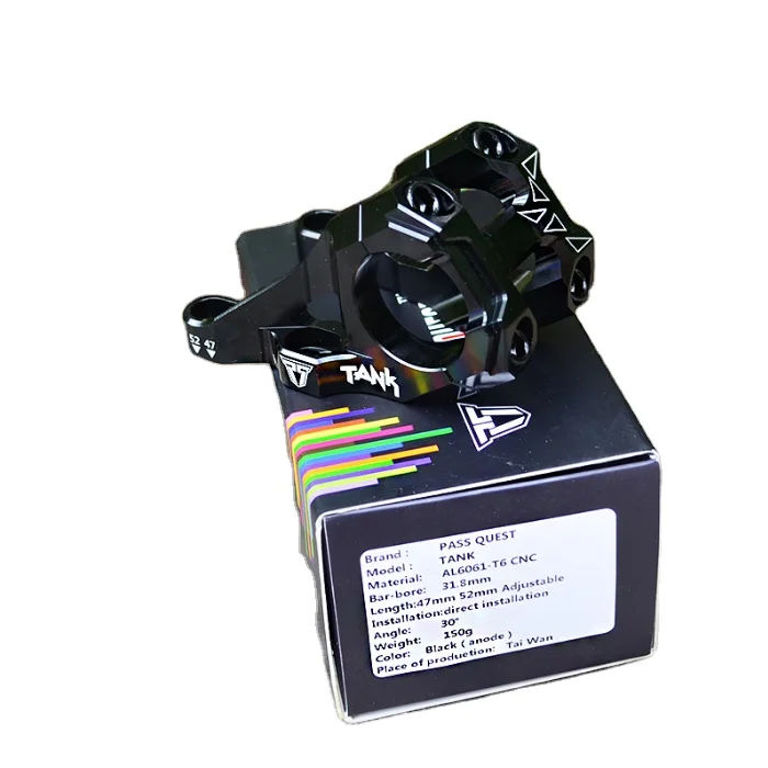 
MUQZI MTB Fixed Gear Road Bike Short Stem 31.8 / 35 * 50mm 0 Degree Super Light Aluminum Alloy Cross-Country 