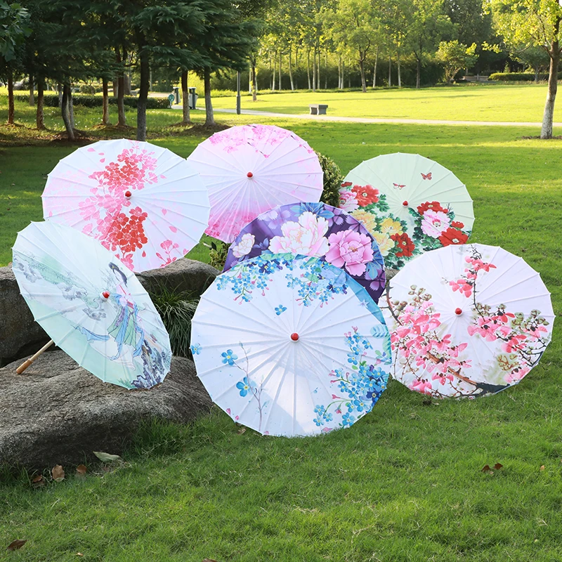 wholesale wedding decorative  chinese handmade parasol  folded  oil paper umbrella
