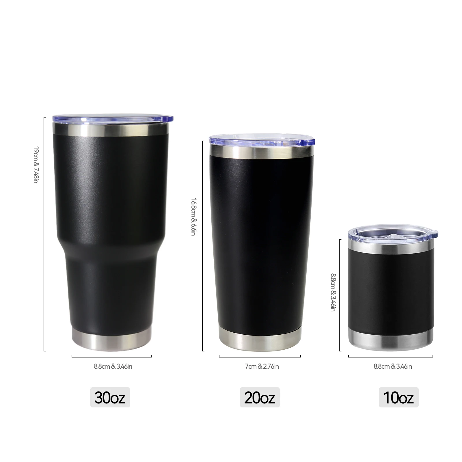 Custom Logo 20oz 30oz Powder Coated Yetys Tumbler Insulated Travel Coffee Water Mug Thermos Stainless Steel Vacuum Cup With Lid