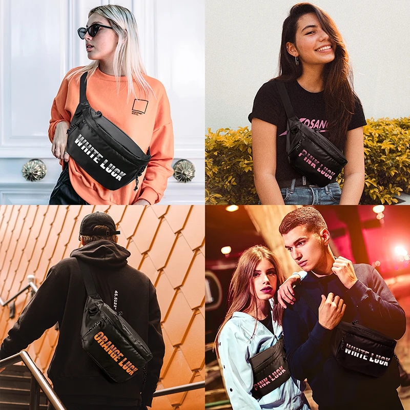 YIPINU custom designer mens hip belt pouch bum waist bag fashion casual fanny pack for man