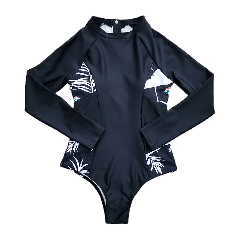 surf swimwear  long sleeve surf exercise sport beach wear women lady arena swimsuit full swimsuit surfing suit