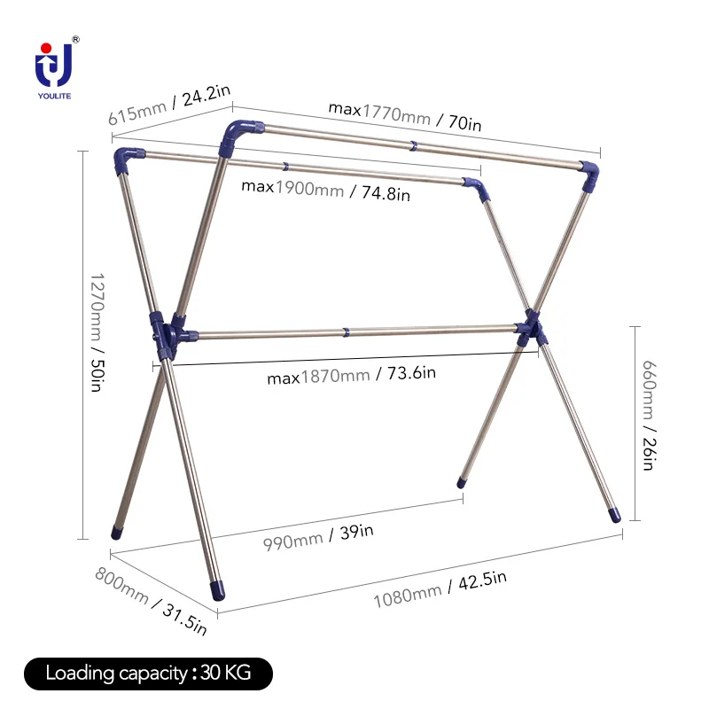 Available aluminium clothes drying rack space saving clothes rack