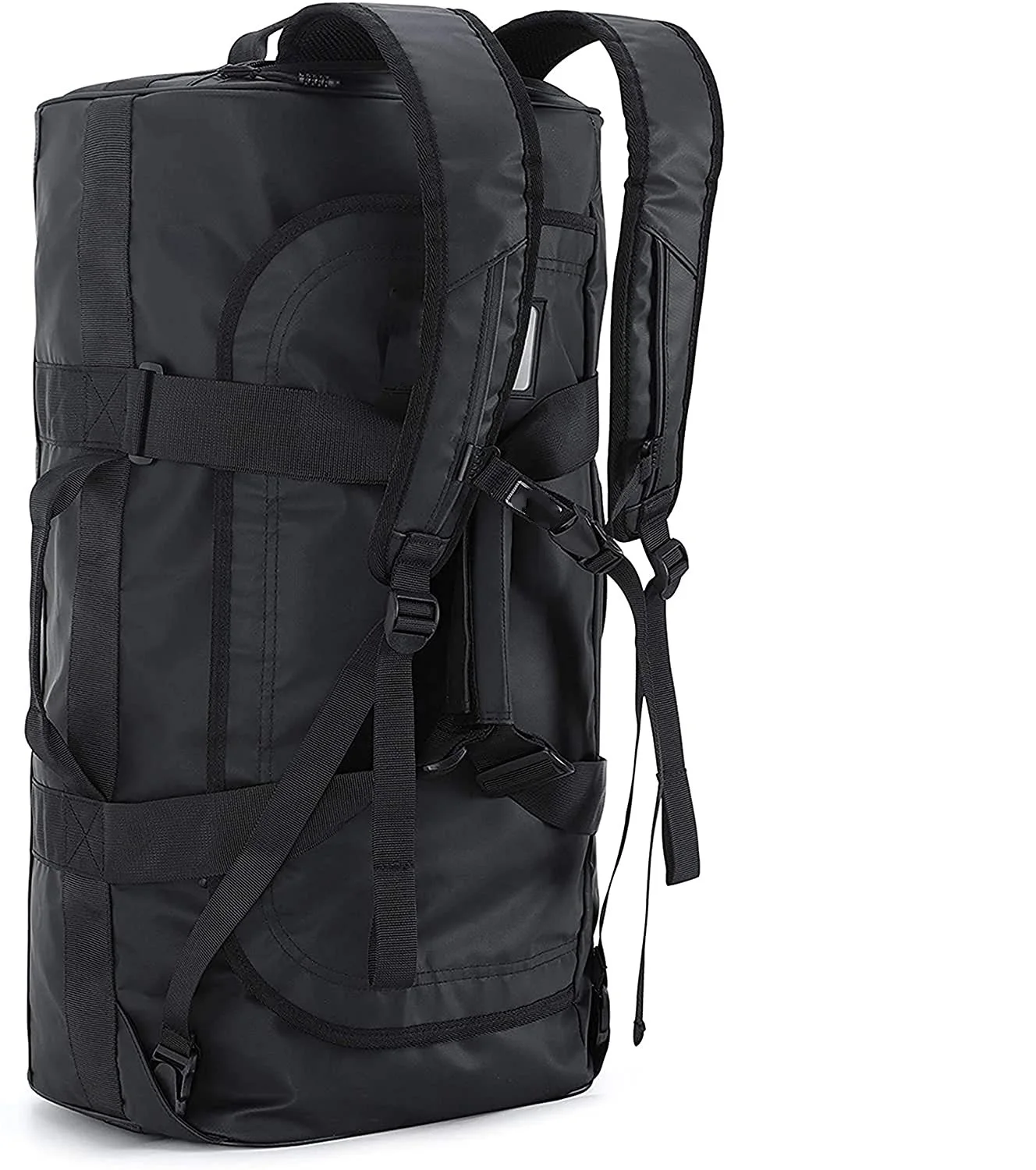 Free sample  Water Resistant Backpack Heavy Duty Convertible Duffle Bag with Backpack Straps for Gym, Sports, Travel, Hiking