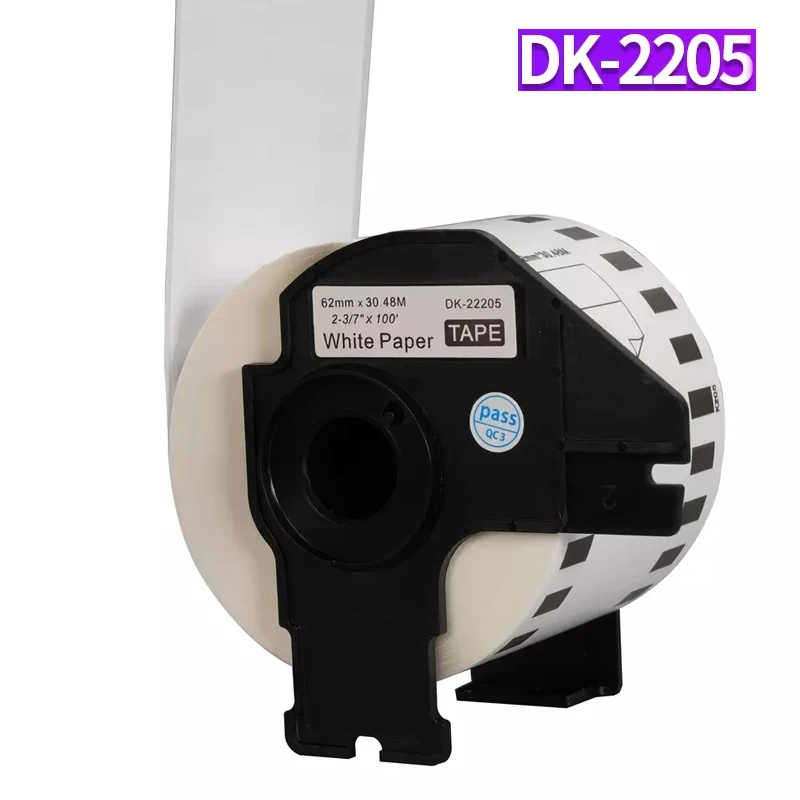 Top dk22205 термобумажная наклейка для этикеток 62 мм * 30 48 м непрерывный brother dk2205 совместимые бумажные рулоны