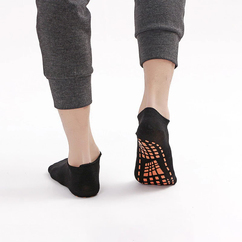 Anti slip ankle high workout breathable absorb sweat silicone yoga grips pilates socks