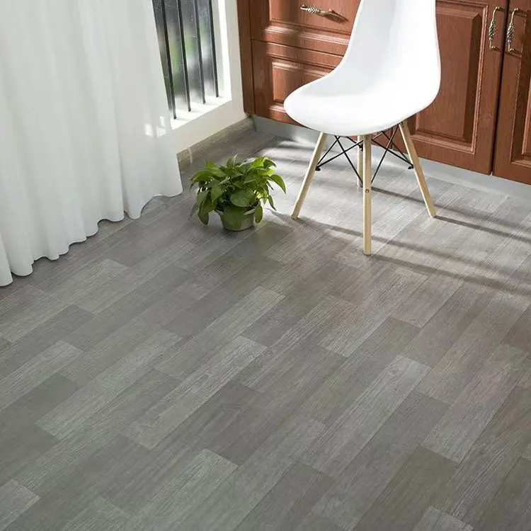 Factory Waterproof Non-Slip Indoor PVC Roll Flooring 6mm Thick Anti-Slip Linoleum Carpet Sheets for Office Decor