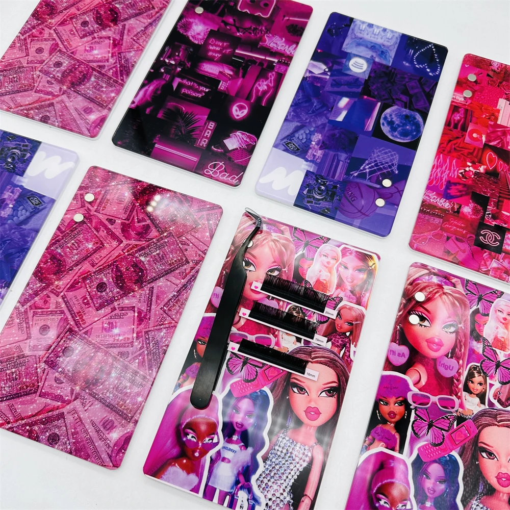 Butterfly Shaped Colorful Acrylic False Eyelash Holder Pallet Board for Lashes False Eyelashes Pad Lash Makeup Tools