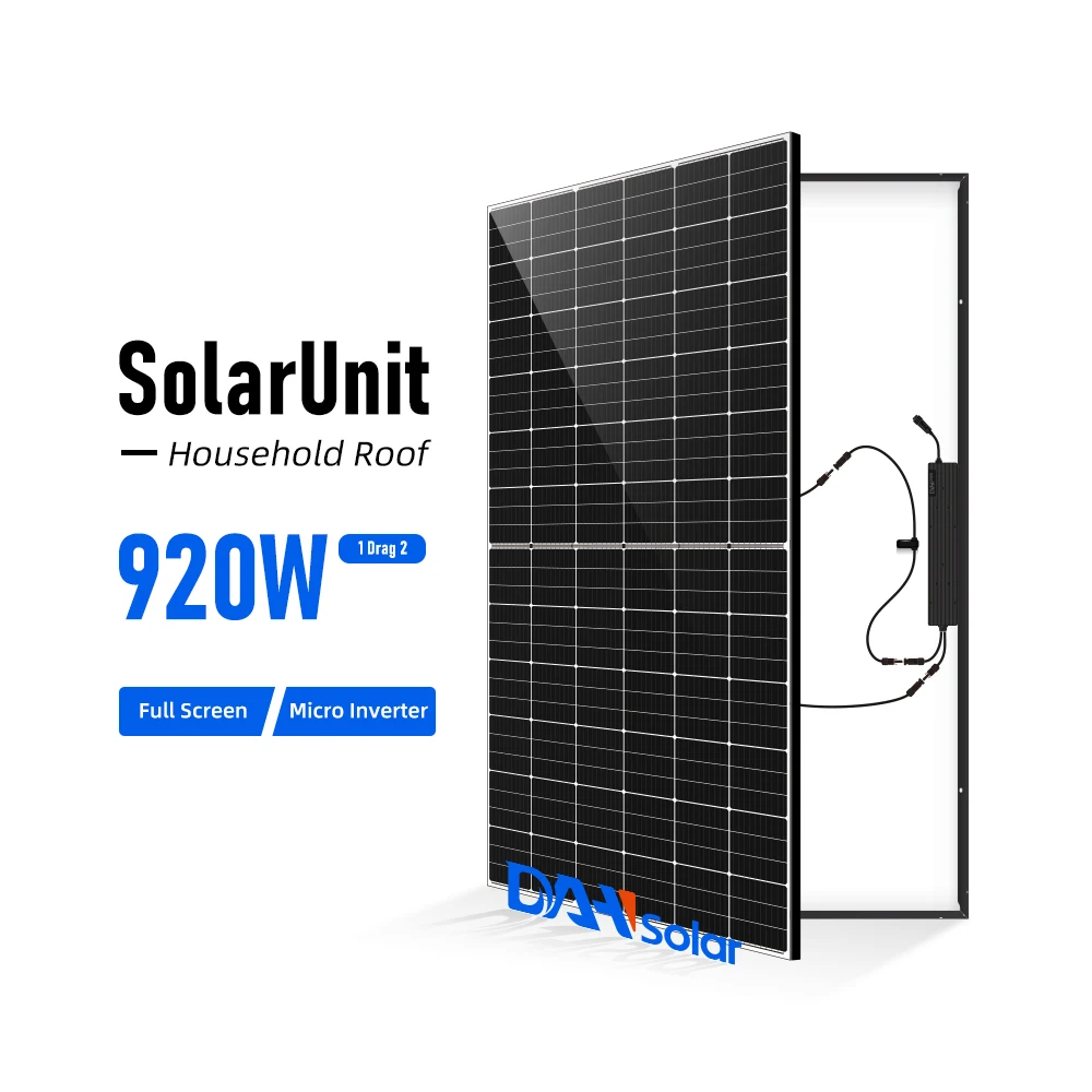 DAH SolarUnit 1500W 600W 800W Manufacturer 1 MW PV Solar Panel Power System with Solar on Grid Inverter