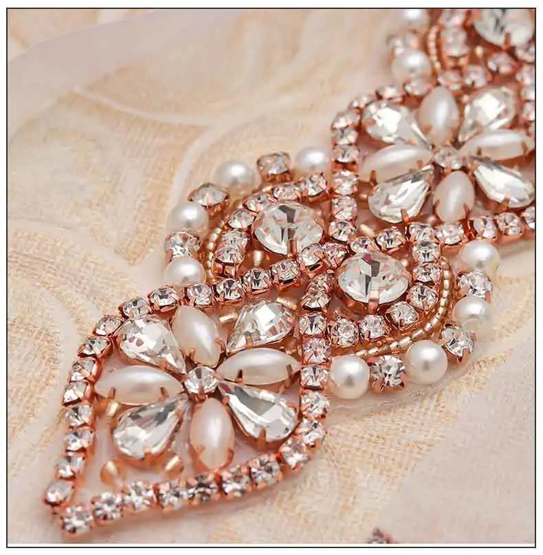 Elegant Pearl Bridal Wedding Belt Dress Accessories Luxury Hand Beaded Bridal Belt