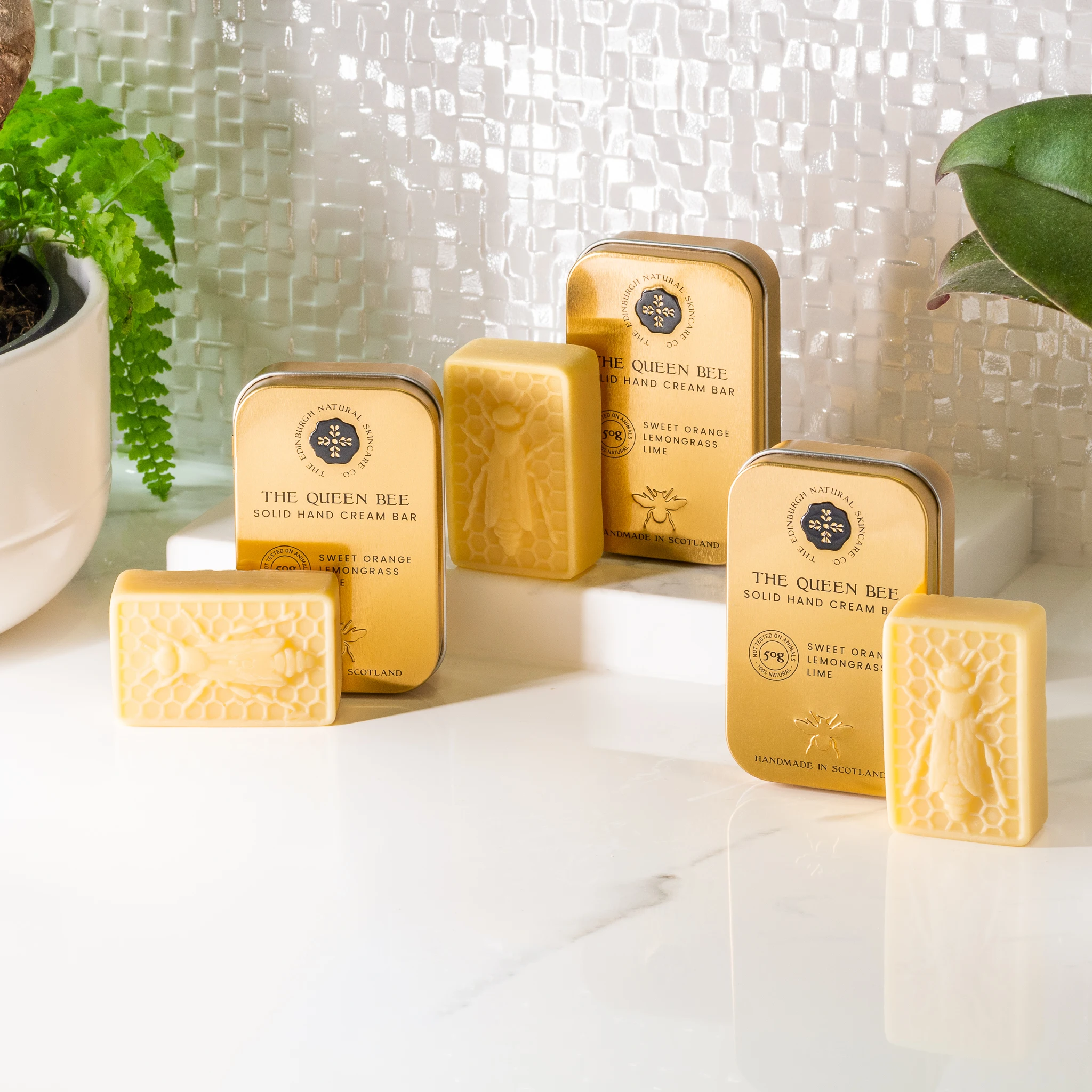 The Queen Bee Solid Hand Cream Bar  - 100% Natural Handmade in Scotland - The Edinburgh Natural Skincare Co.