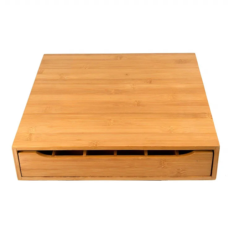 bamboo wood nespresso capsule holder, coffee capsule drawer rack box