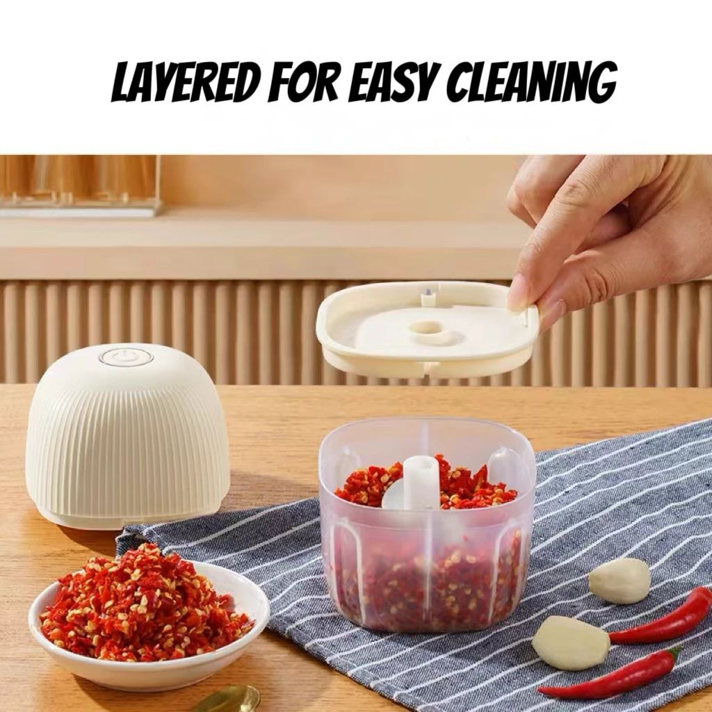 USB Electric Food Processor 30W Power Grinder with Stainless Steel Blade for Meat Vetables & Baby Food