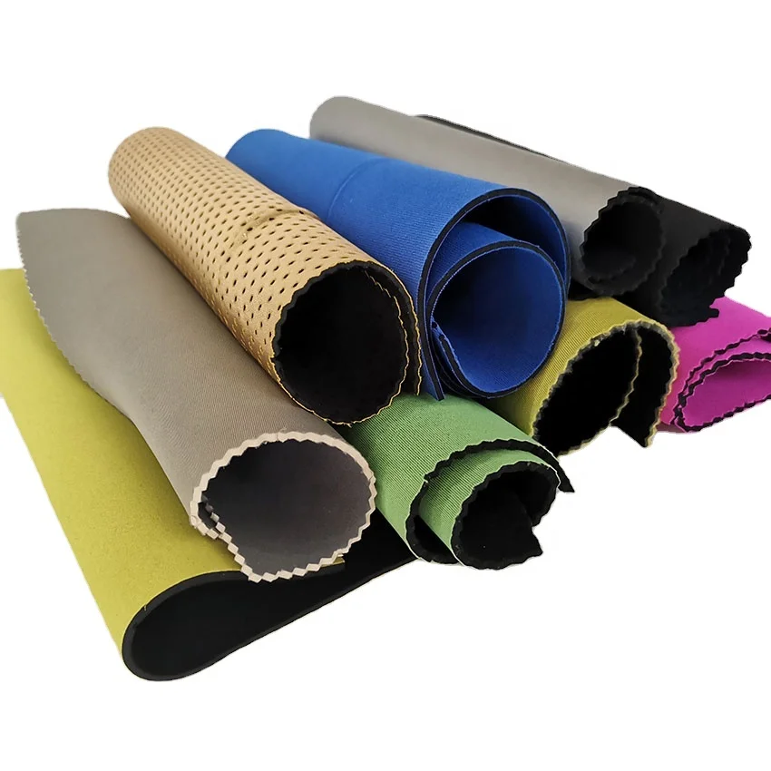 High Performance Soft Waterproof Printed Customized Neoprene Elastic Hook Loop Jual Neoprene Fabric