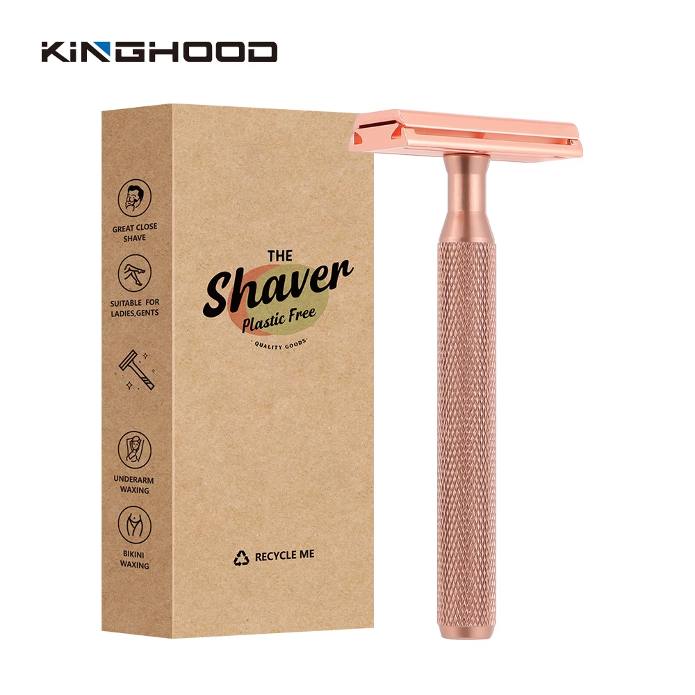 High Quality Custom Shaving Blade Rose Gold Women Safety Razor For Men