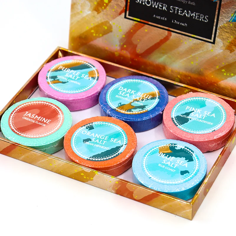 Hot Selling Relaxation Shower Bombs Vegan Organic Aromatherapy Fizzy Home Spa Sea Salt Shower Steamer Tablets bath bombs