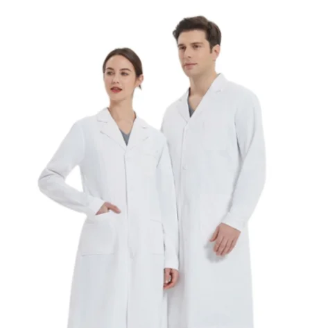White coat short-sleeved doctor clothing long-sleeved doctor clothing college students chemical isolation clothing lab coat nurs