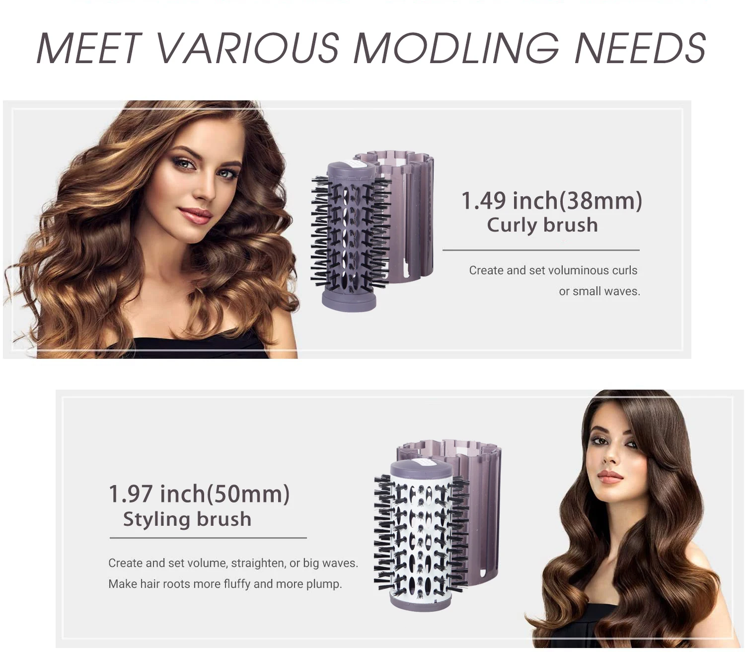 Custom 360 Rotating 3 In 1 Air Brush Salon Equipment Volumizing Hair Curler One Step Electric Hair Dryer Brush Hot Hair Comb