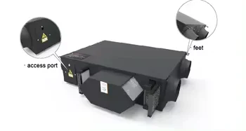 hvac With app control for bedrooms apartments office MIA smart App 500 m3/h ERV Heat recovery air ERV ventilation system