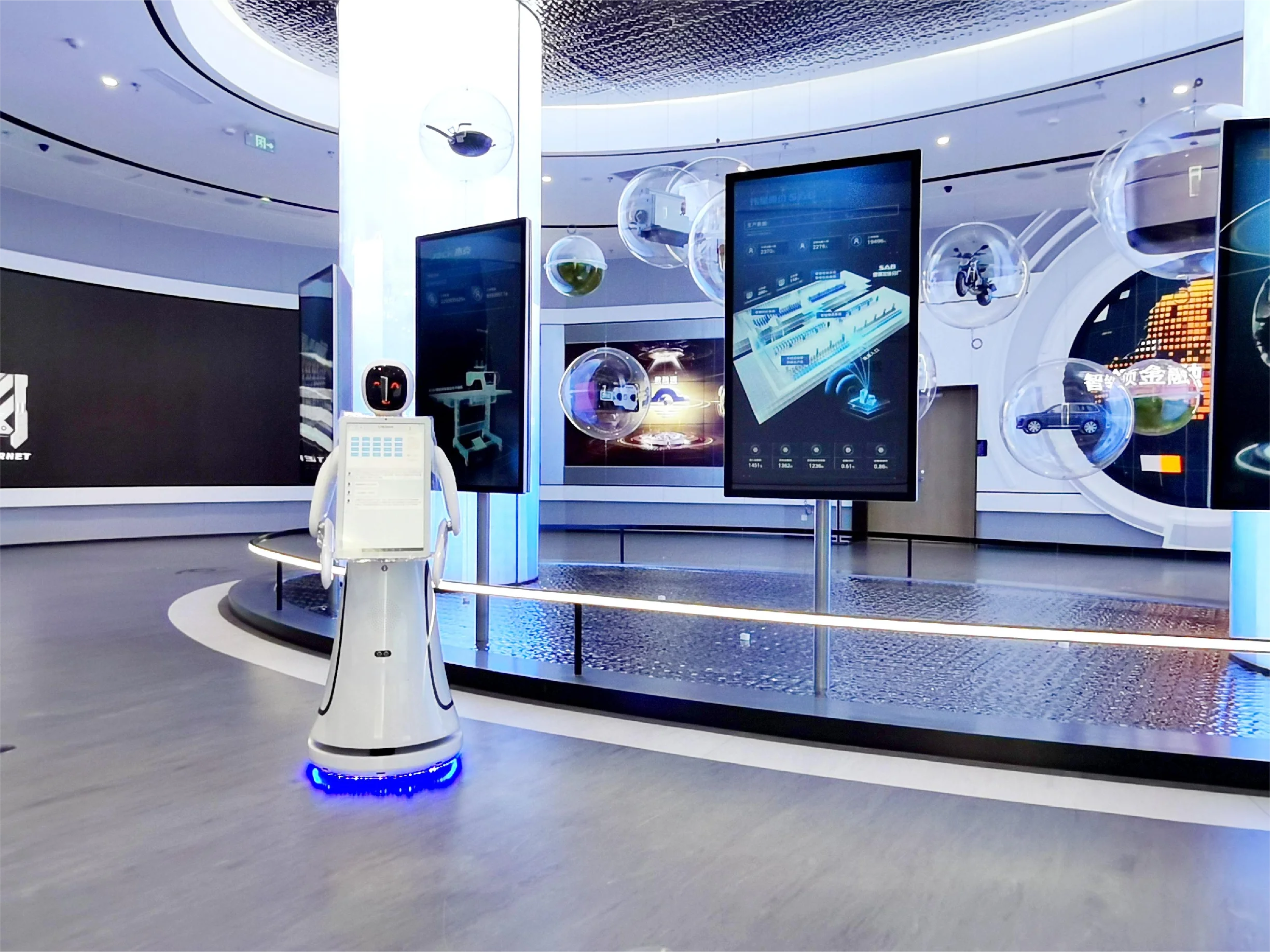 Manufacture supply smart AI guiding robot laser autonomous navigation commercial welcome robot