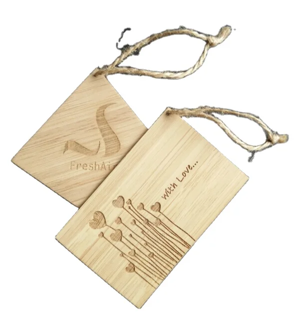 Wood and Bamboo hang tag & label custom design