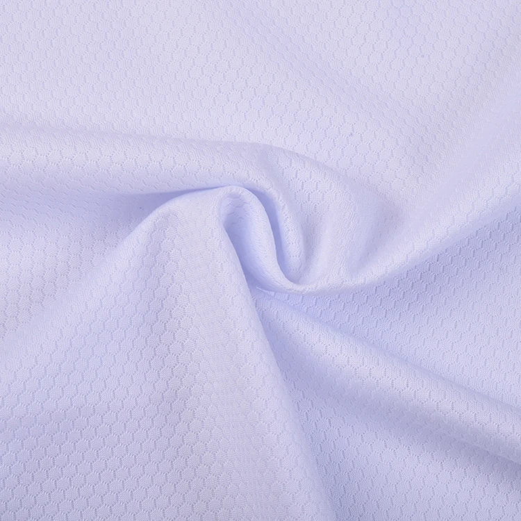 Factory sale 100%polyester double faced jacquard football grid interlock bird eye mesh fabric for football suit