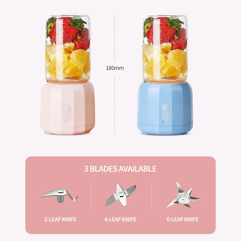  2021 300ml pp stainless steel portable 35W high speed blender machine grinder citrus