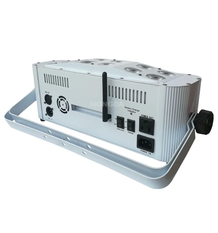  Профессиональный для ди-Джея свет Светодиодные плоский par 12x18 Вт RGBAW-UV 6in1 dmx беспроводной батарейках светодиодные лампы подсветки 12 шт.