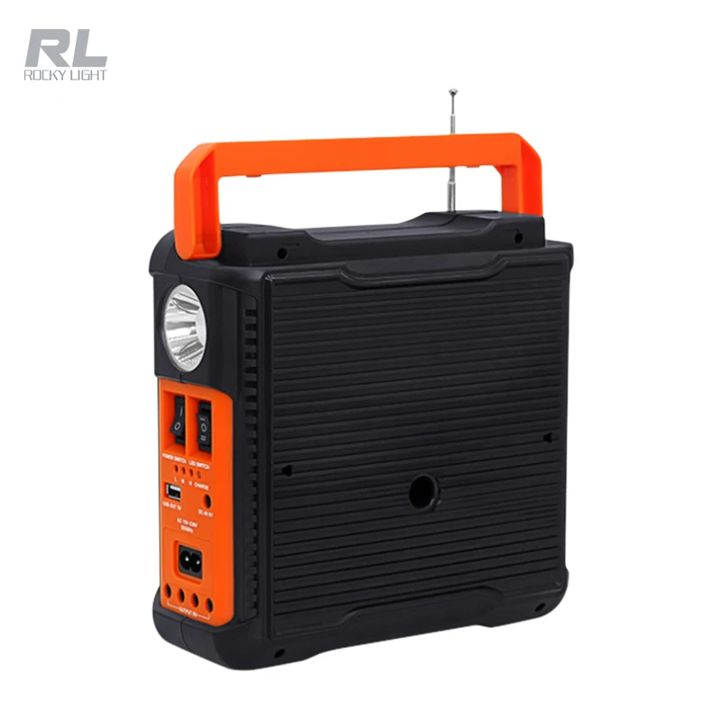 Solar portable emergency radio lamp