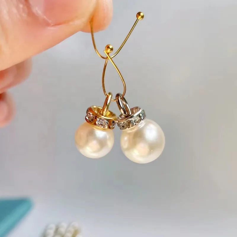 Wholesale High Quality 8mm-18mm Ivory Plastic Imitation ABS Pearl Pendant For DIY Earring Necklace Jewelry Making