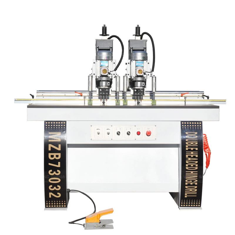 Cheap Price Small Double Head Horizontal Woodworking Drilling Vertical Hinge Hole Boring Machine