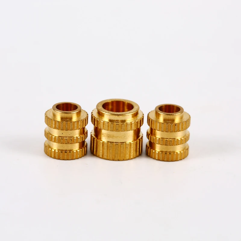 Custom precision CNC machined brass nuts threaded inserts nuts