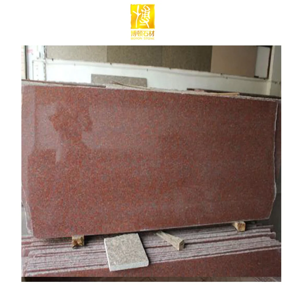 BOTON STONE Hot Sales India Granite Paving Red Natural Stone Tiles Outside Red Granite Heart Headstone
