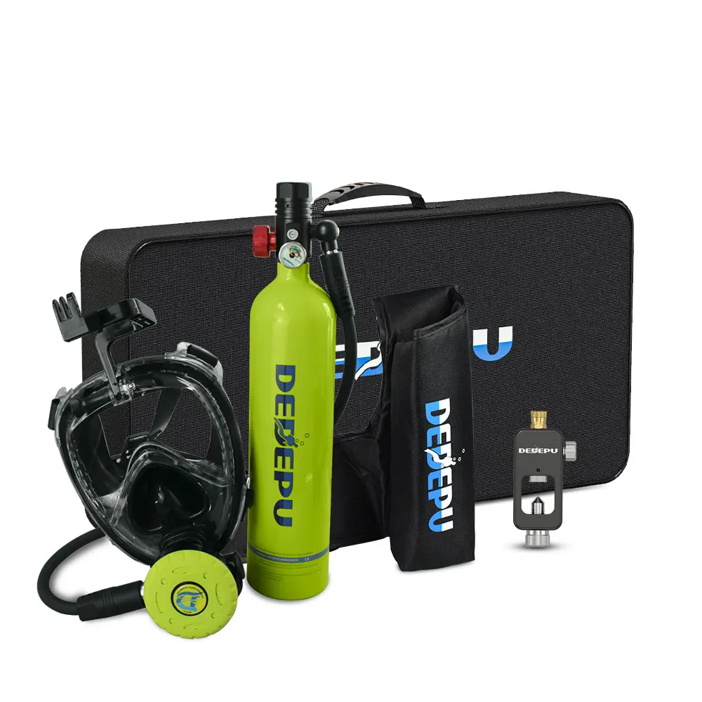 DEDEPU Scuba Suit Tank 1L Compressor Cylinder Mini Snorkel New 2021 Outdoor Entertainment Diving Equipment Set