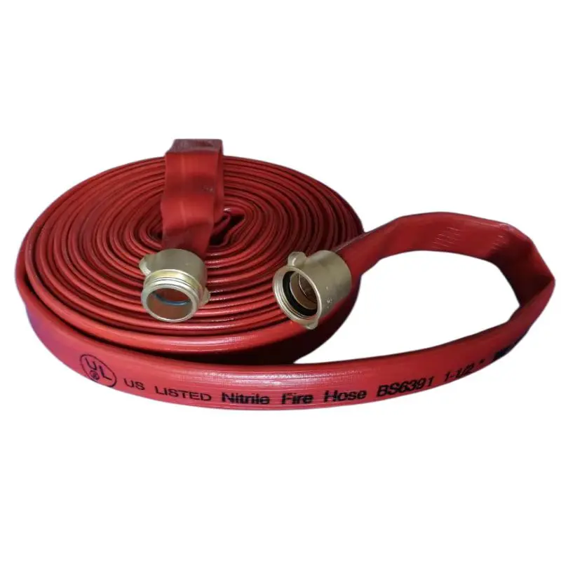 Best Quality & 2.5 Inch Firefighting Equipment Colorful Fire Hose Firefighter Fire Fighting Rubber Pipe