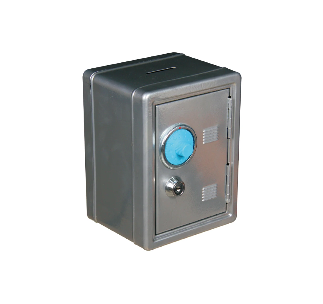  High quality Best selling cute small metal safe coin box with simple double locks as gift for