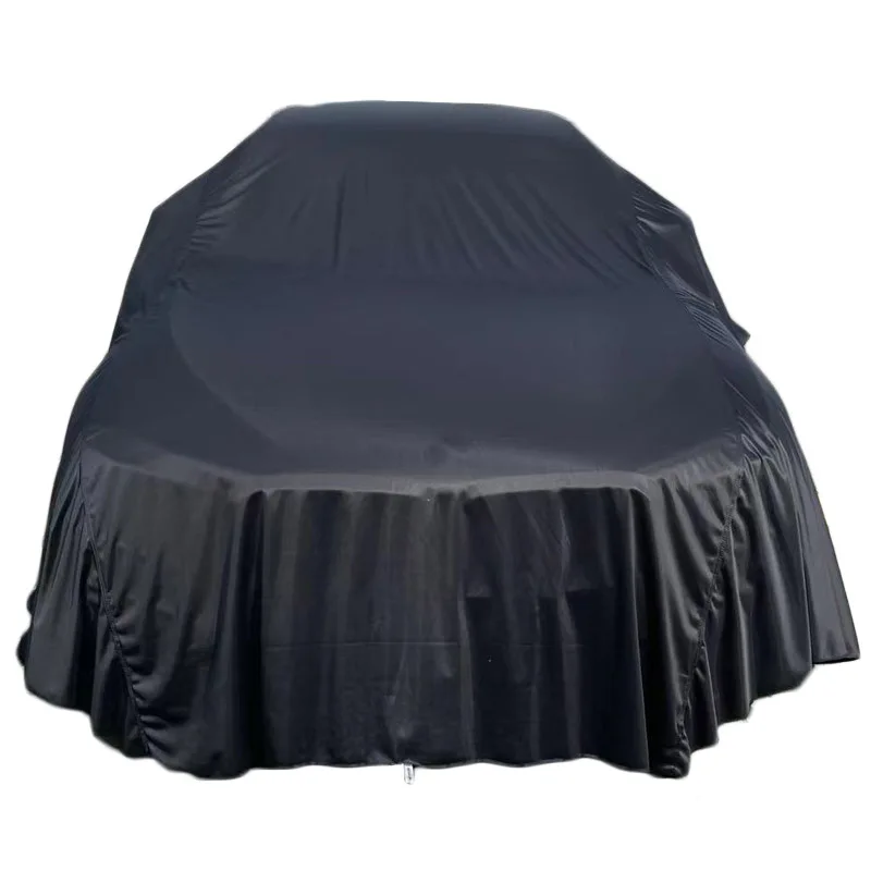 Indoor Dust-proof Breathable Customized Logo Car Exhibition Satin Fabric Reveal Car Cover