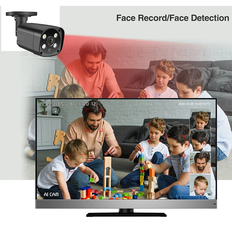  5 МП PoE Cctv наружная Ip-камера комплект NVR 48 В P2P 16CH IP ИК Ночное Видение система