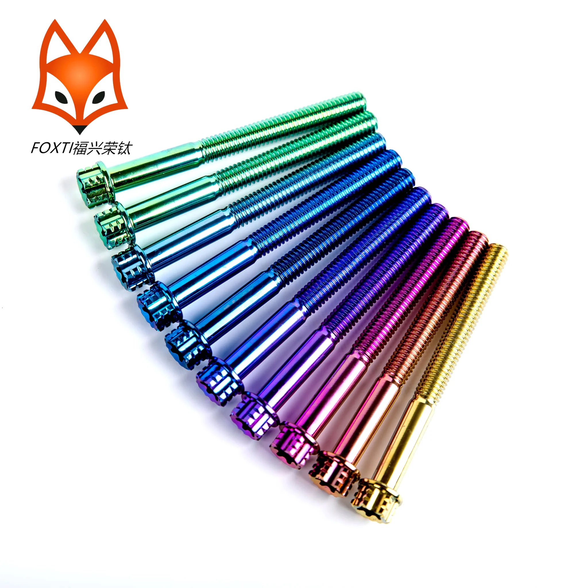 Factory custom colorful gr5 titanium alloy motorcycle  bolt and nut