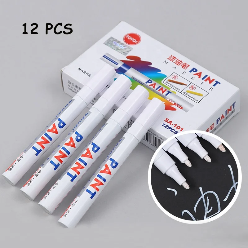 Professional Paint Marker Set: Large Ink Capacity, Permanent Markers with Fine 2-3 MM Tip