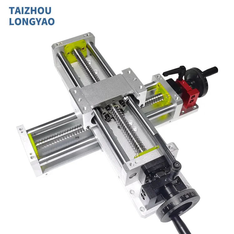 manual Electric sliding table saw large cnc xy cross slide table saws  laser carving machine linear guide rail LYKR60S-200mm