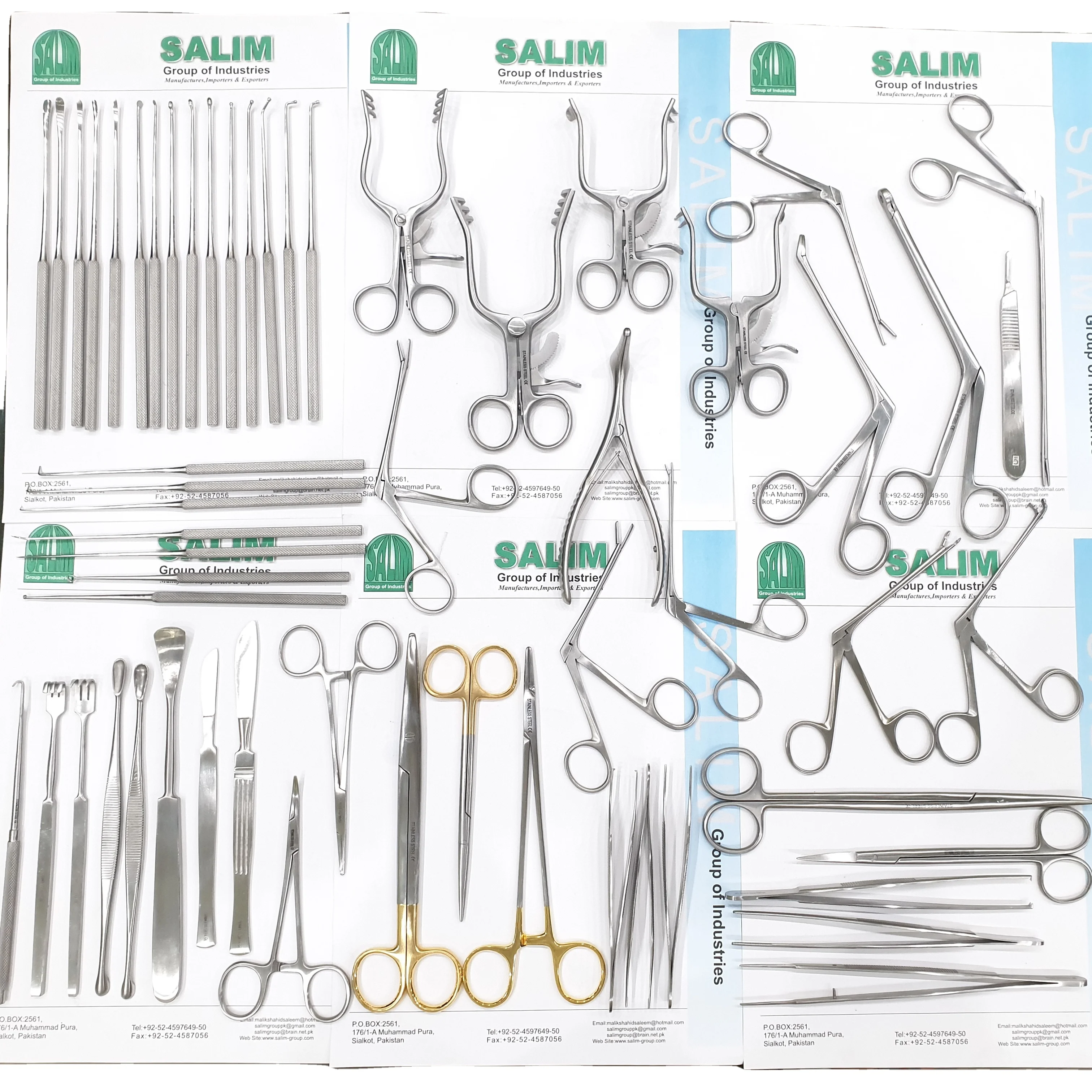 FESS Manual Surgical Instruments Set Stainless Steel Clip Durable Plastic and Metal with Basis of Surgical Instruments
