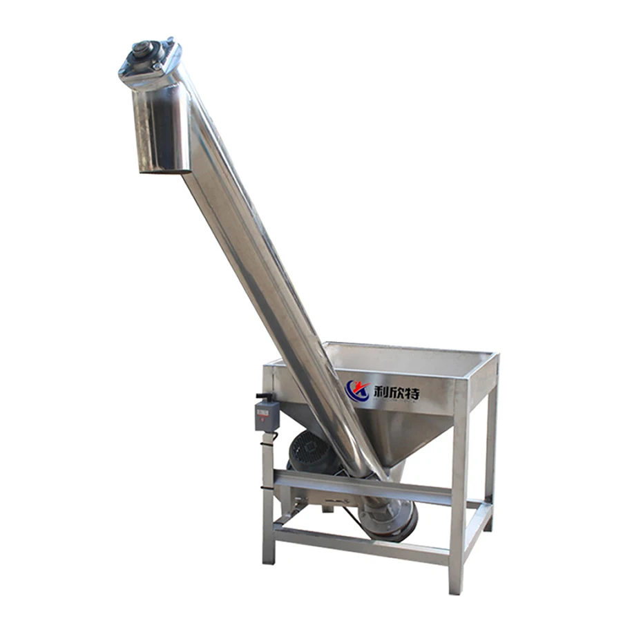 Factory Price Stainless Steel Screw Conveyor Feeder Loader, Industrial Use With Hopper Auger Feeding loader Machine