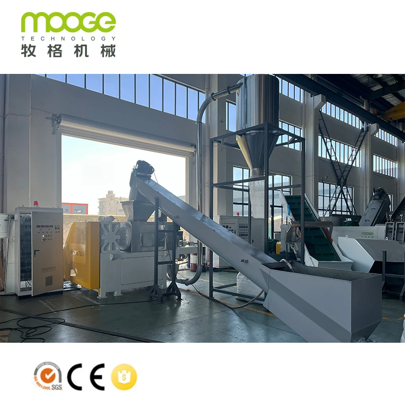 Price PE Film PP Woven Bags Squeezer Recycling Agglomerator Plastic Compactor Granulator Machine