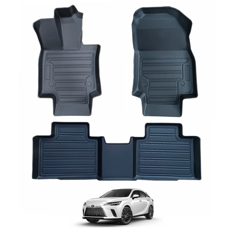 Waterproof Non Skid Foot Pad Luxury 3D TPE Car Floor Mats For Lexus RX