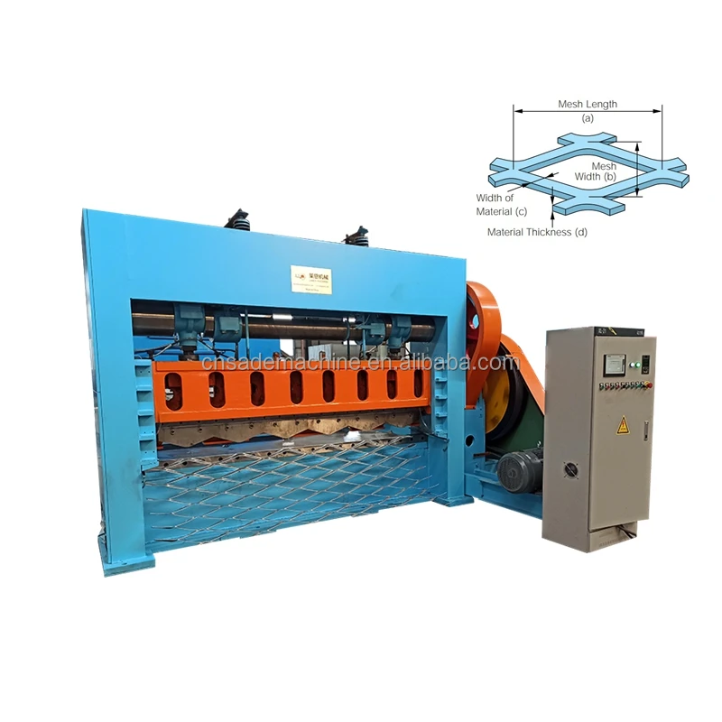 Well made aluminum steel expanded metal mesh making machine  automatic production line different shape expanded mesh machine