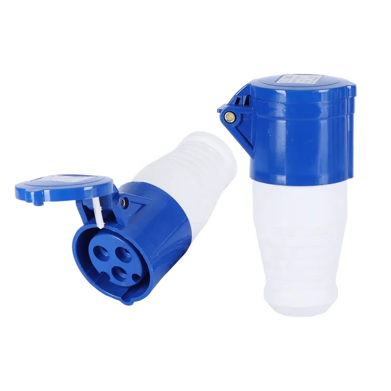 Single Phase 230V 16A Industrial Cable Connector 2P+E Movable Industrial Socket